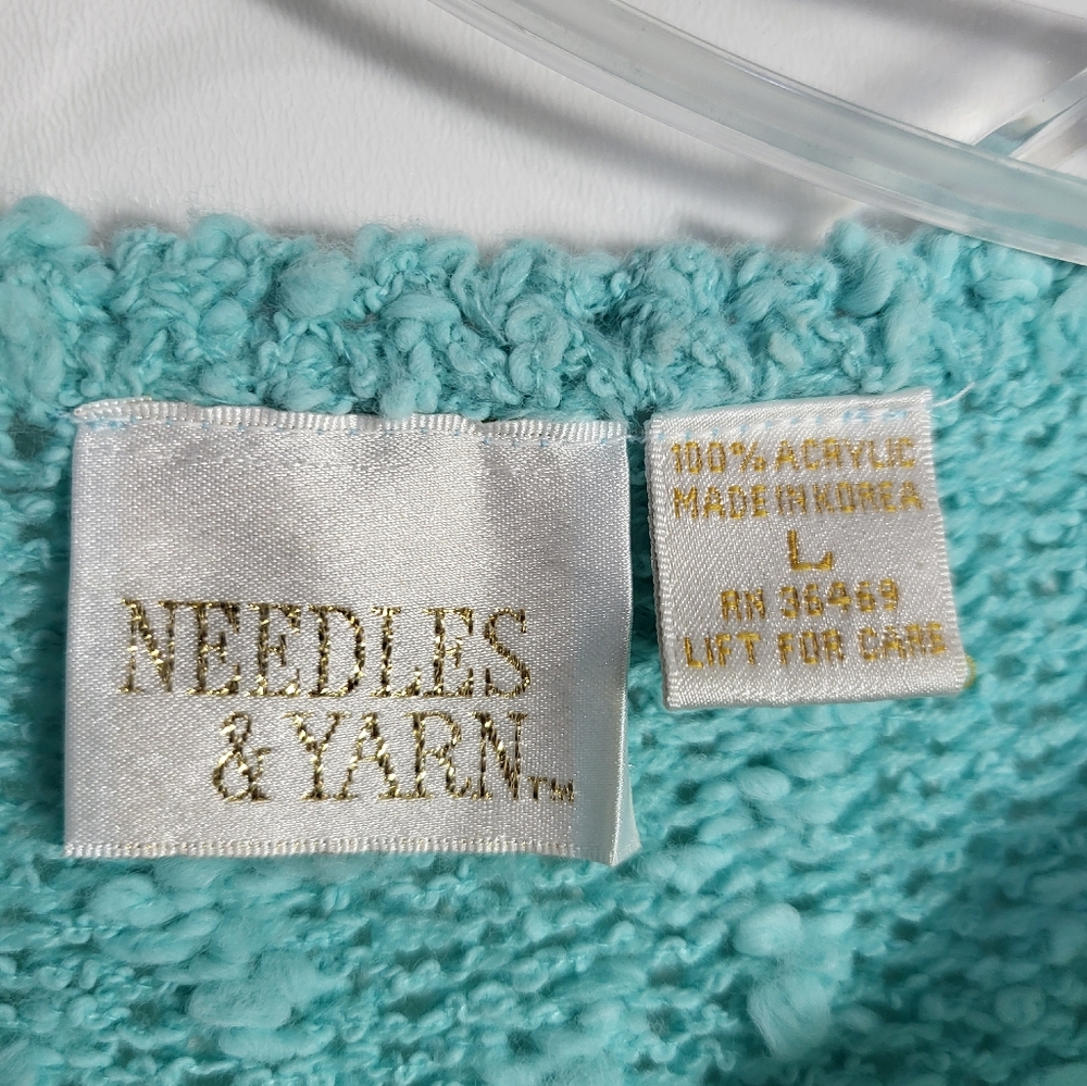 Needles & Yarn vintage knit sweater women's L #2488 - Picture 2 of 4